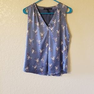 White house black market floral blouse